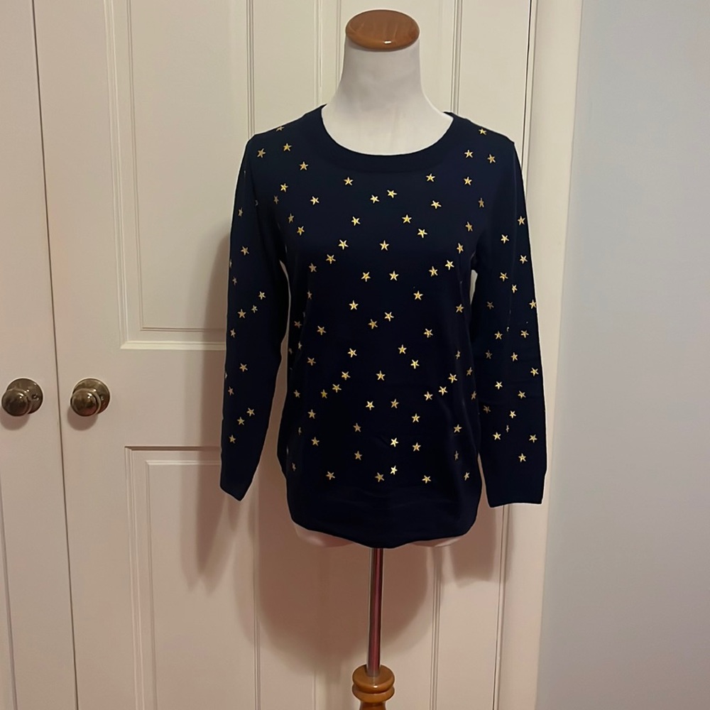 J.Crew long sleeve blue star shirt
